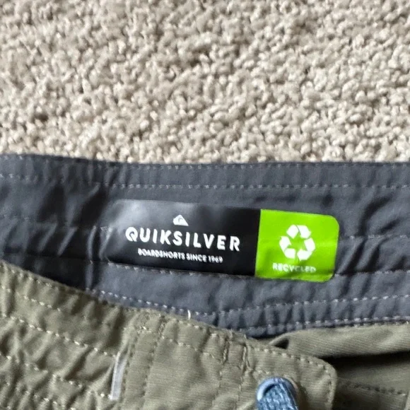 Quiksilver Olive and Navy Board Shorts - Picture 2 of 7